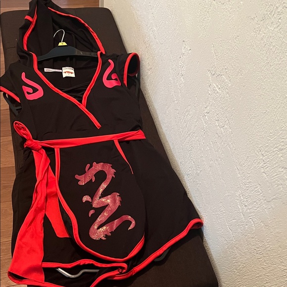 # 0577 + short sleeve jump shorts ninja Black and Red Dragon Costume - Picture 3 of 10